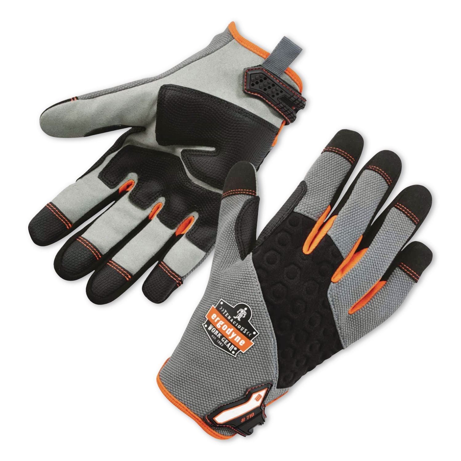 ProFlex 710 Heavy-Duty Utility Gloves, Gray, Large, 1 Pair