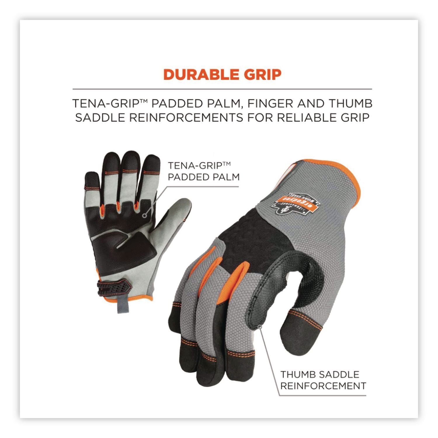 ProFlex 710 Heavy-Duty Utility Gloves, Gray, X-Large, 1 Pair