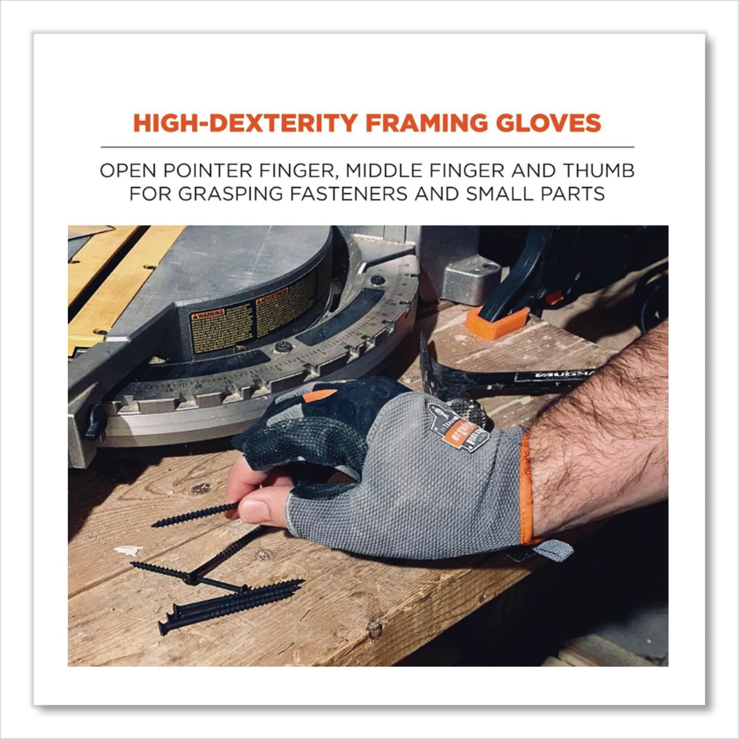 ProFlex 720 Heavy-Duty Framing Gloves, Gray, Small, 1 Pair, Ships in 1-3 Business Days