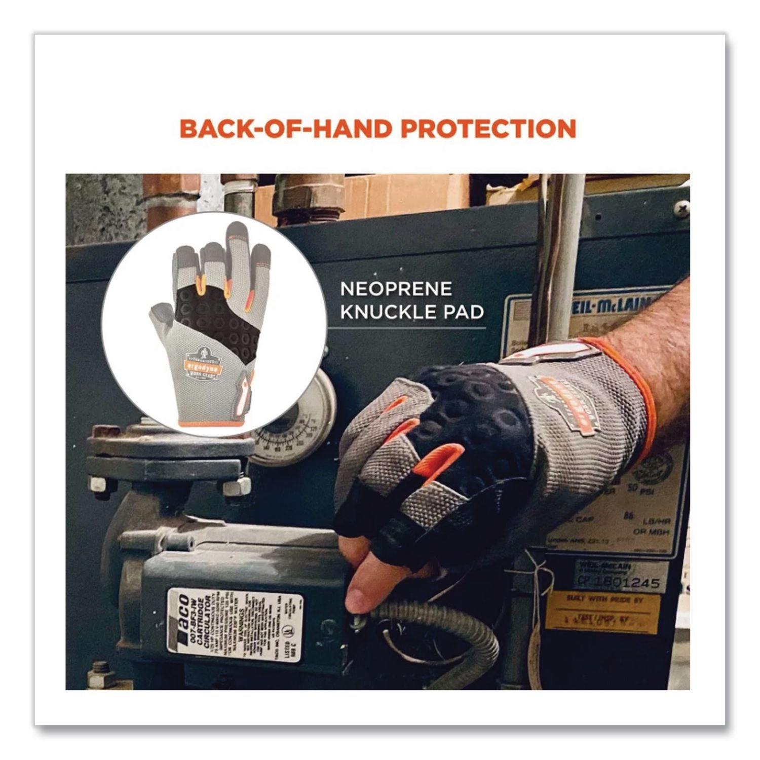 ProFlex 720 Heavy-Duty Framing Gloves, Gray, Small, 1 Pair, Ships in 1-3 Business Days