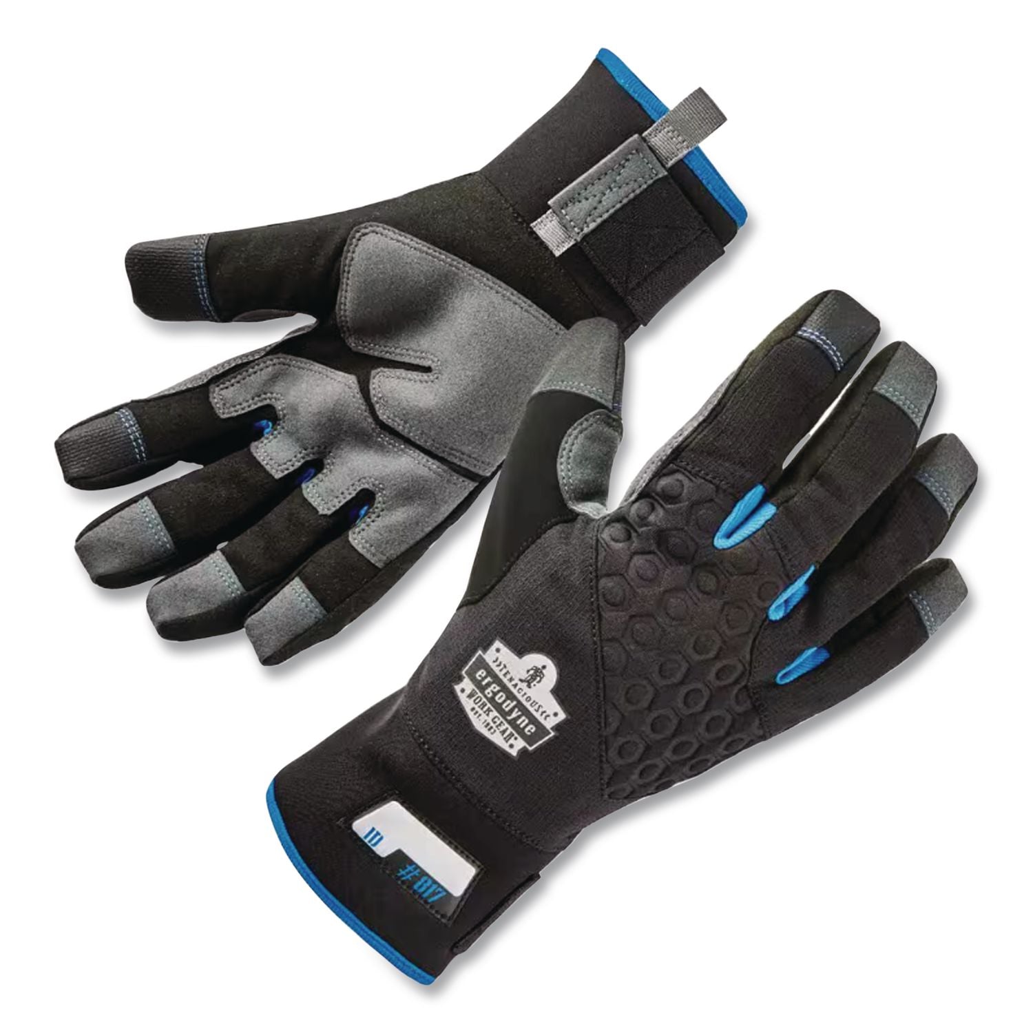 Proflex 817 Reinforced Thermal Utility Gloves, Black, X-Large, 1 Pair, Ships in 1-3 Business Days