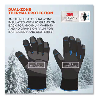 Proflex 817 Reinforced Thermal Utility Gloves, Black, X-Large, 1 Pair, Ships in 1-3 Business Days