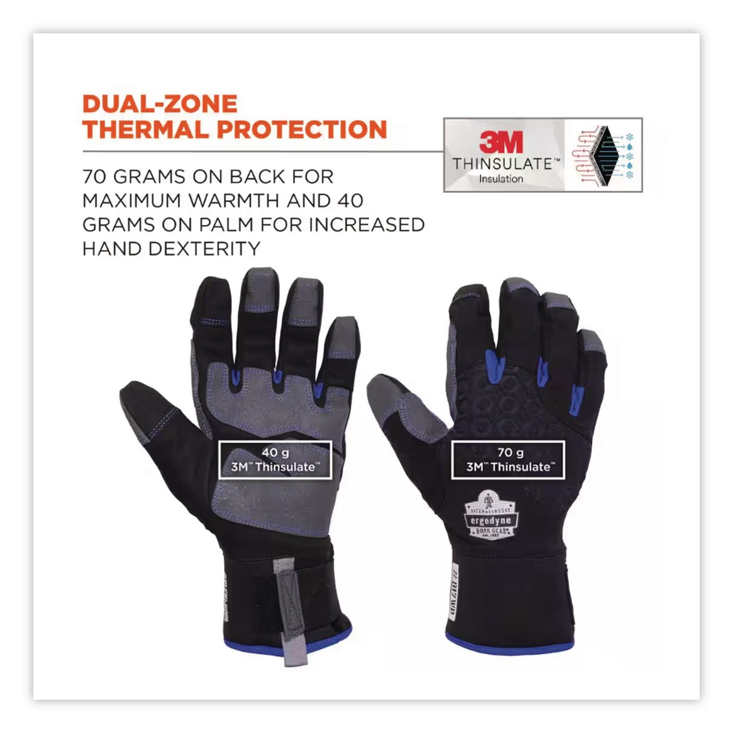 Proflex 817WP Reinforced Thermal Waterproof Utility Gloves, Black, X-Large, 1 Pair, Ships in 1-3 Business Days