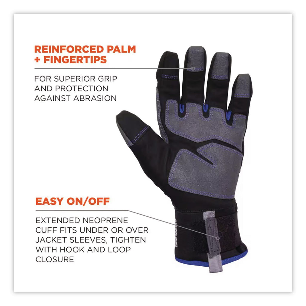 Proflex 817WP Reinforced Thermal Waterproof Utility Gloves, Black, Small, 1 Pair, Ships in 1-3 Business Days