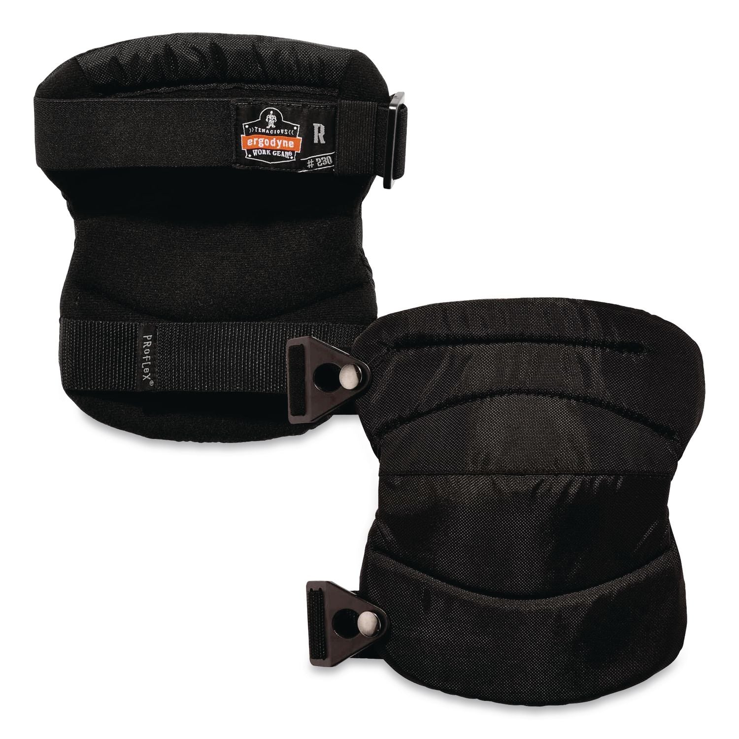 ProFlex 230 Wide Soft Cap Knee Pad, Buckle Closure, One Size Fits Most, Black