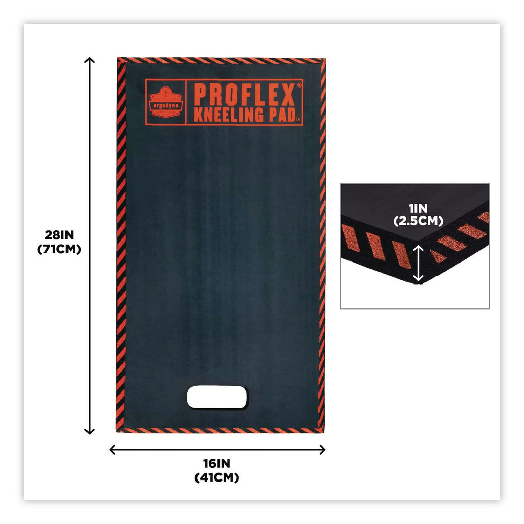 ProFlex 385 Large Kneeling Pad, 16 x 28, Black/Orange, Ships in 1-3 Business Days