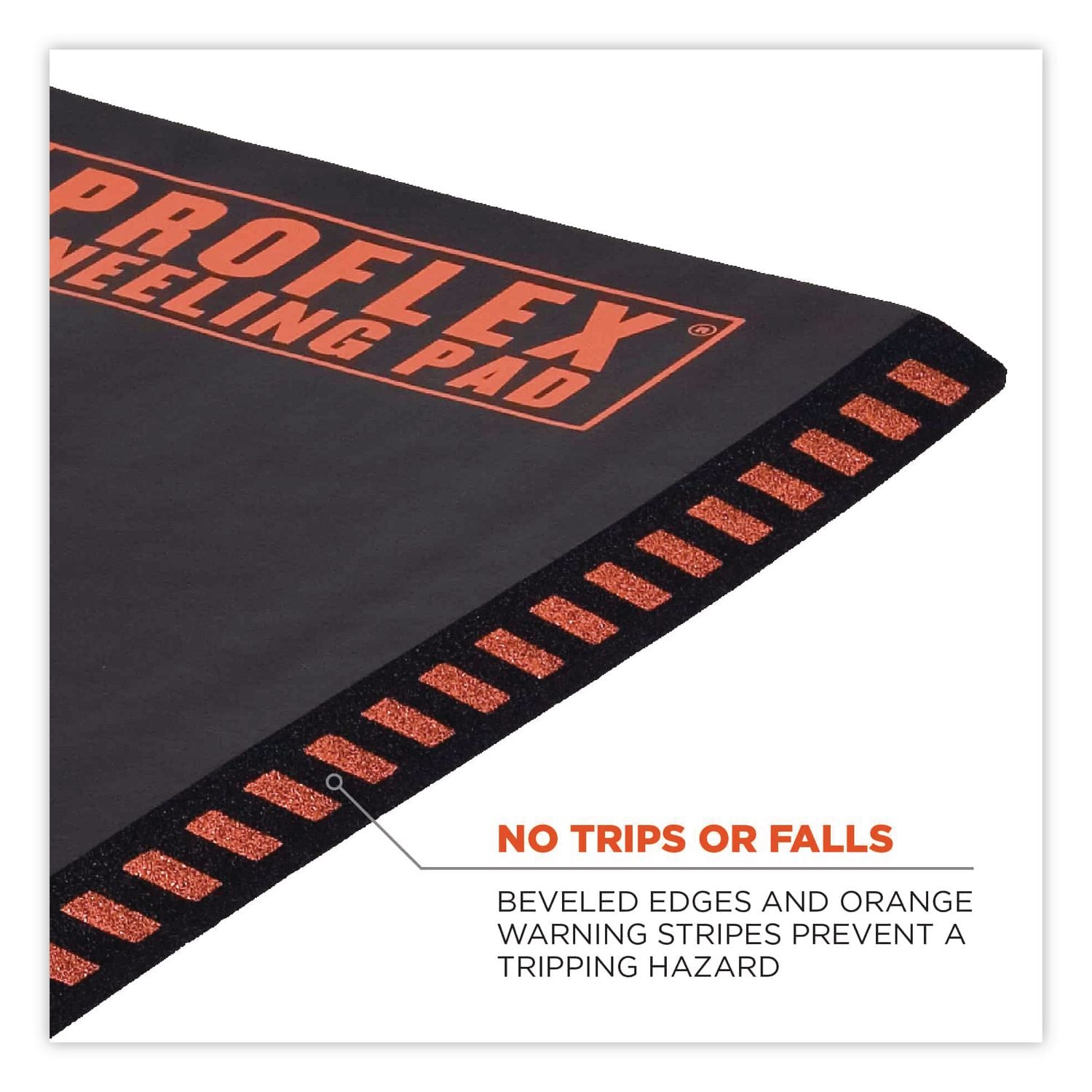 ProFlex 385 Large Kneeling Pad, 16 x 28, Black/Orange, Ships in 1-3 Business Days