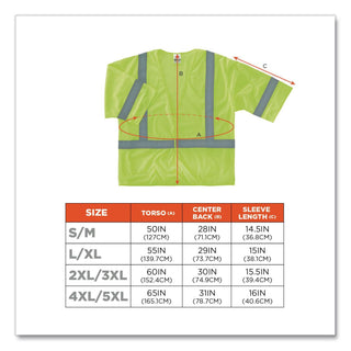 GloWear 8310HL Type R Class 3 Economy Mesh Vest, Small to Medium, Lime, Ships in 1-3 Business Days