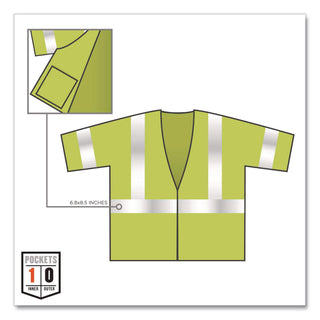 GloWear 8310HL Type R Class 3 Economy Mesh Vest, Small to Medium, Lime, Ships in 1-3 Business Days