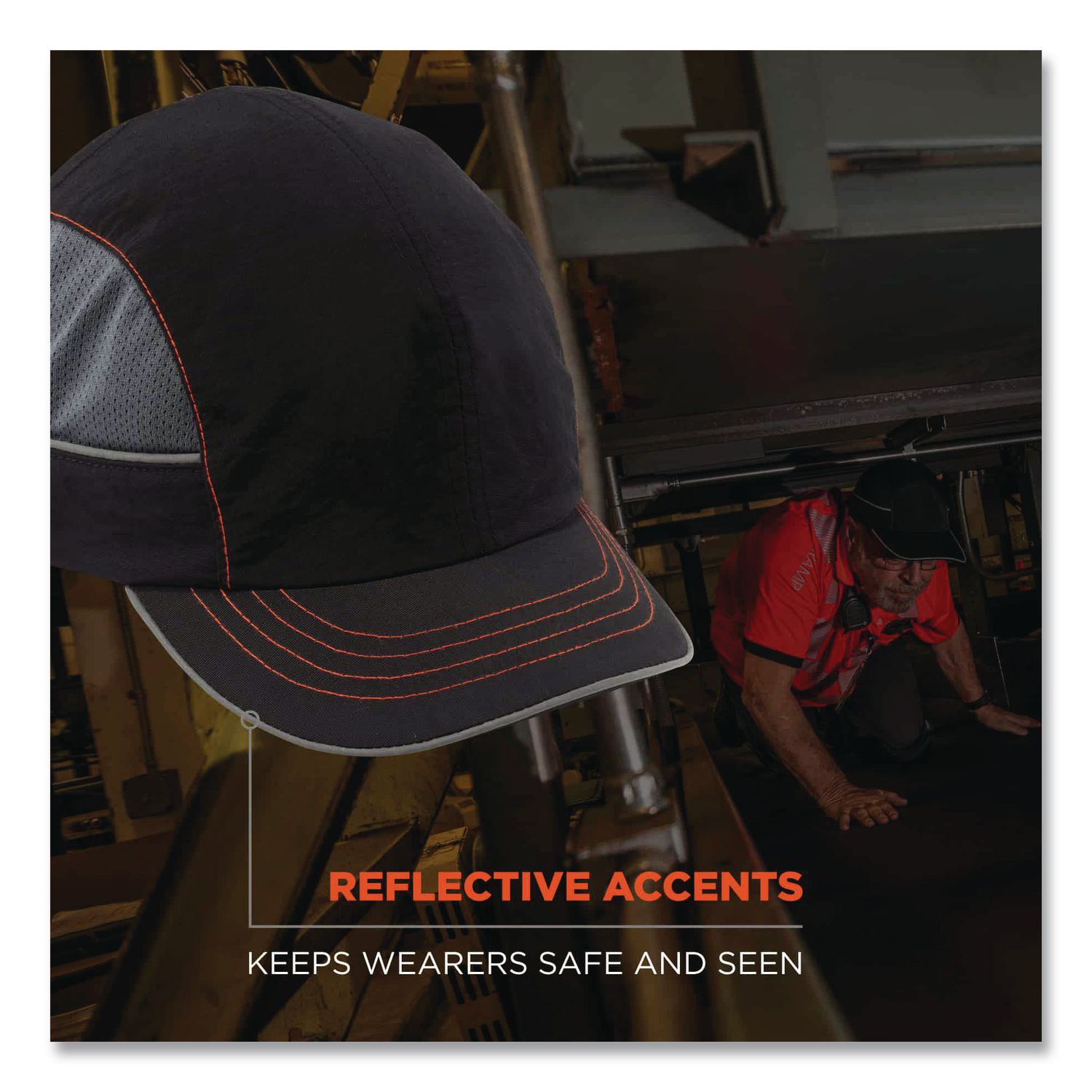 Skullerz 8950 Bump Cap Hat, Short Brim, Black, Ships in 1-3 Business Days