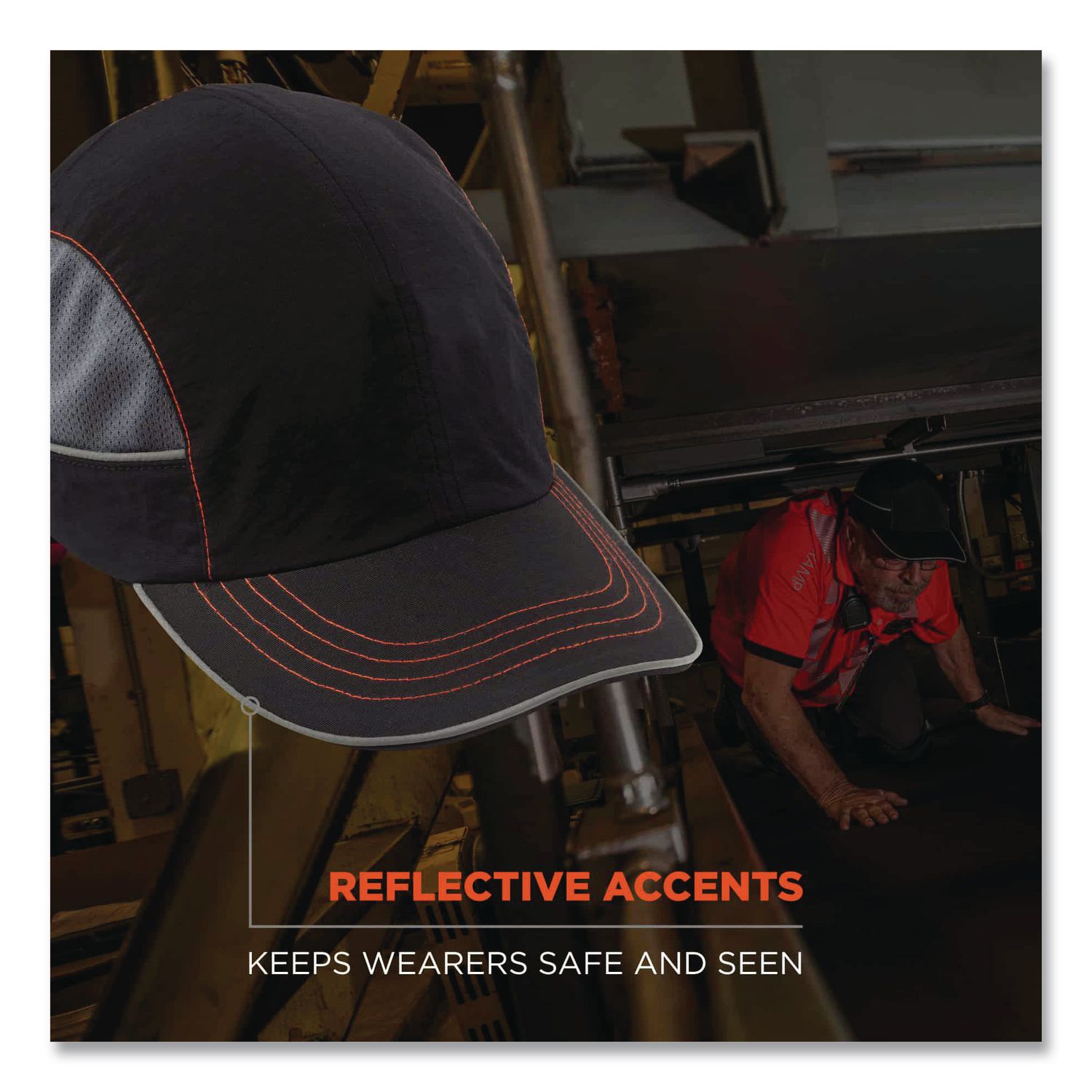Skullerz 8950 Bump Cap Hat, Long Brim, Black, Ships in 1-3 Business Days