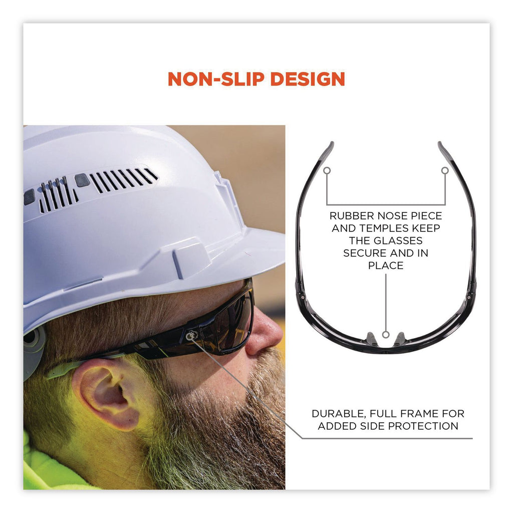 Skullerz Odin Safety Glasses, Black Frame/Smoke Lens, Nylon/Polycarb