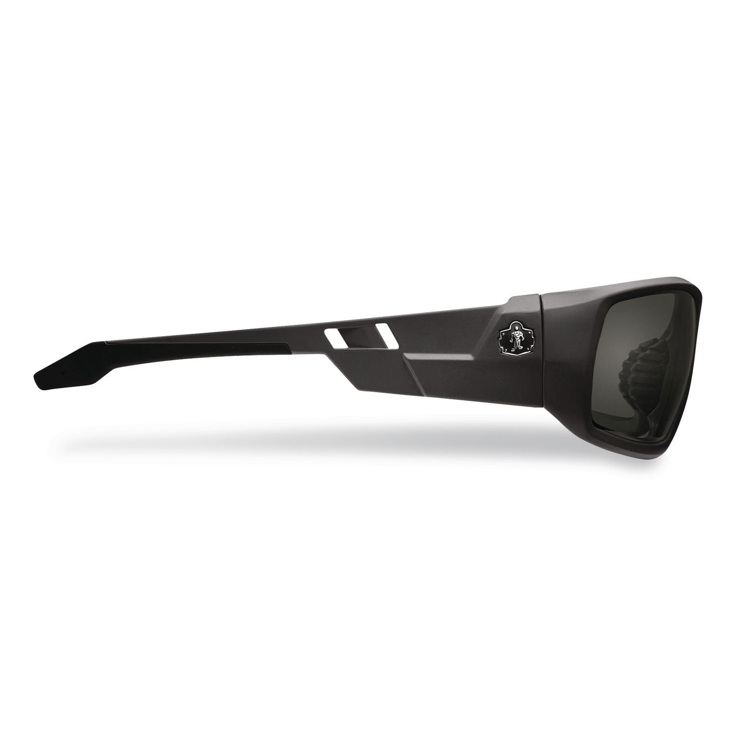 Skullerz Odin Safety Glasses, Black Frame/Smoke Lens, Nylon/Polycarb