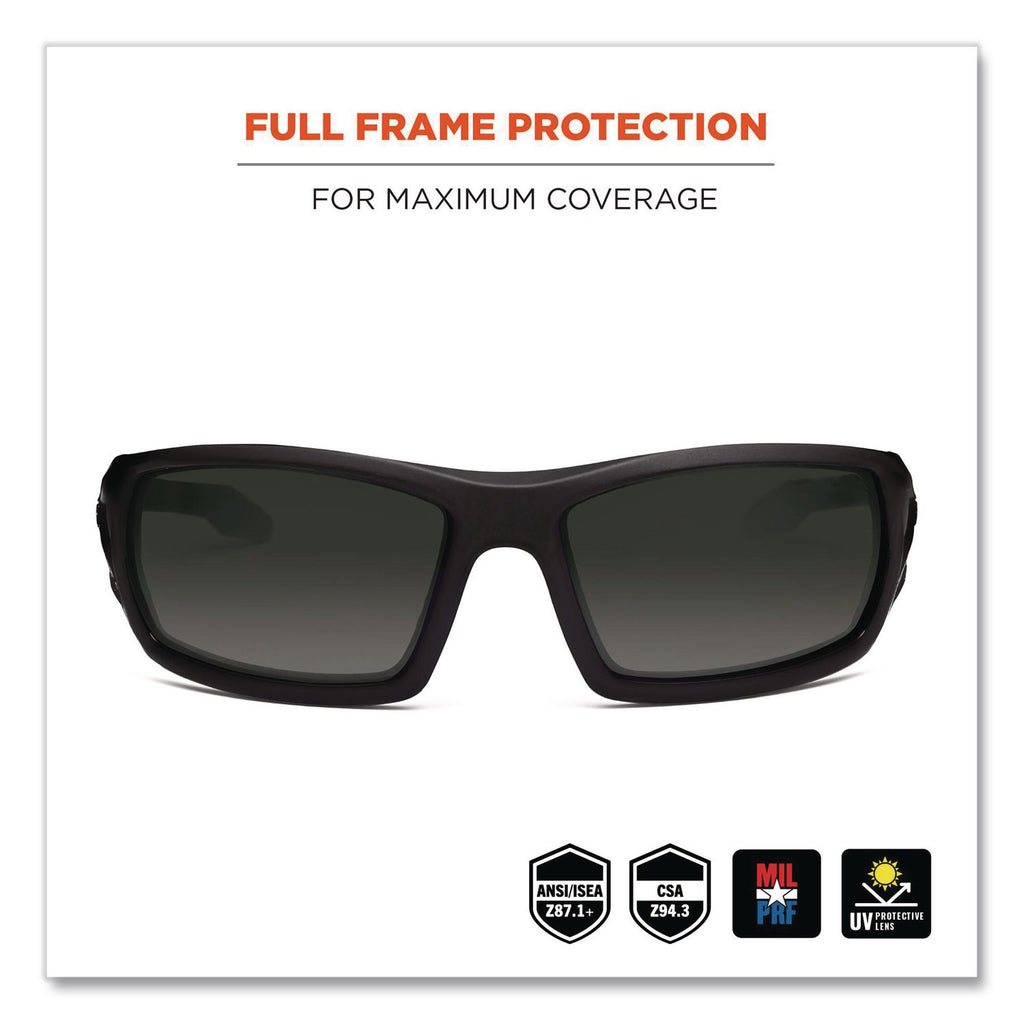 Skullerz Odin Safety Glasses, Black Frame/Smoke Lens, Anti-Fog, Nylon/Polycarb, Ships in 1-3 Business Days