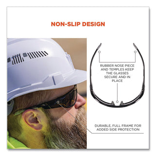 Skullerz Odin Safety Glasses, Black Frame/Smoke Lens, Anti-Fog, Nylon/Polycarb, Ships in 1-3 Business Days