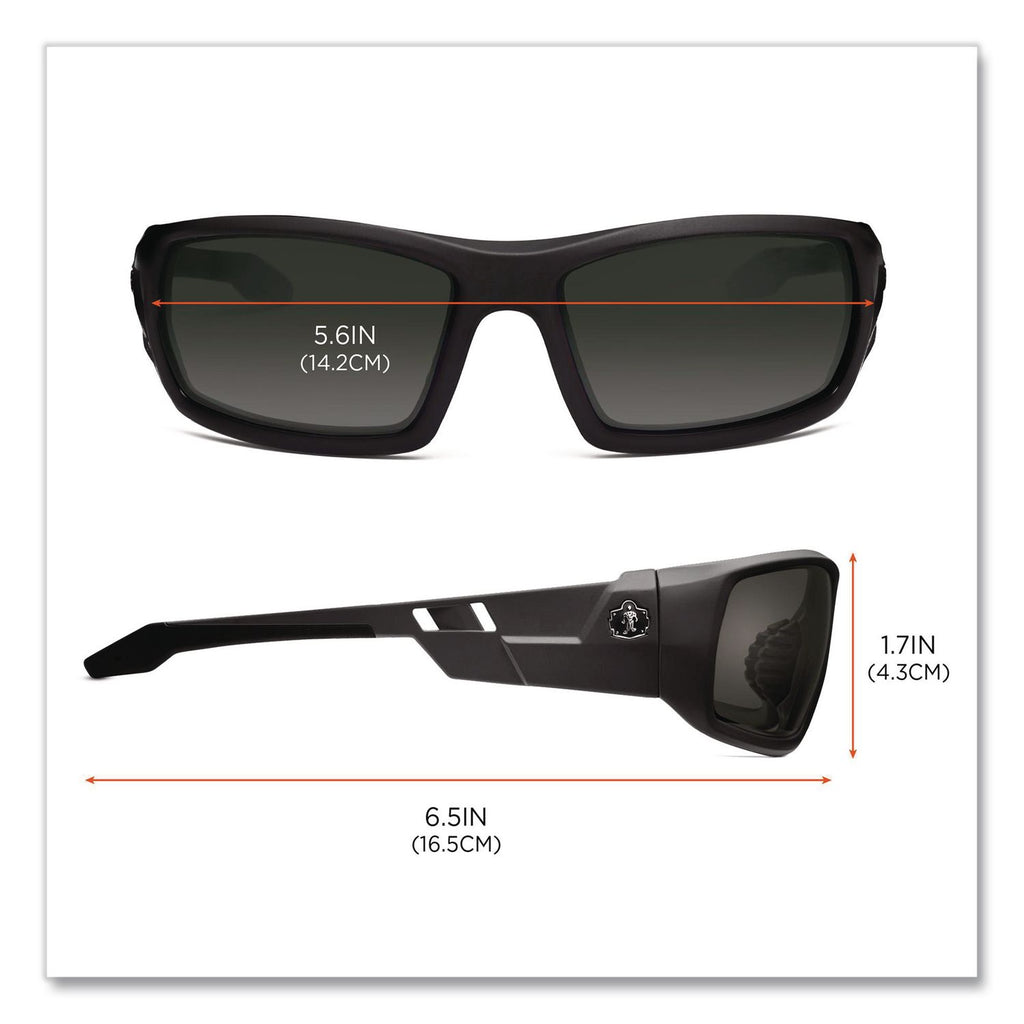 Skullerz Odin Safety Glasses, Black Frame/Smoke Lens, Anti-Fog, Nylon/Polycarb, Ships in 1-3 Business Days