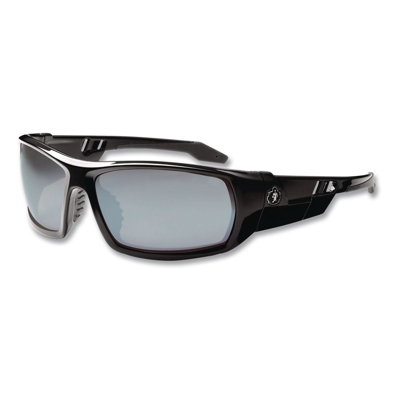 Skullerz Odin Safety Glasses, Black Frame/Silver Lens, Nylon/Polycarb, Ships in 1-3 Business Days