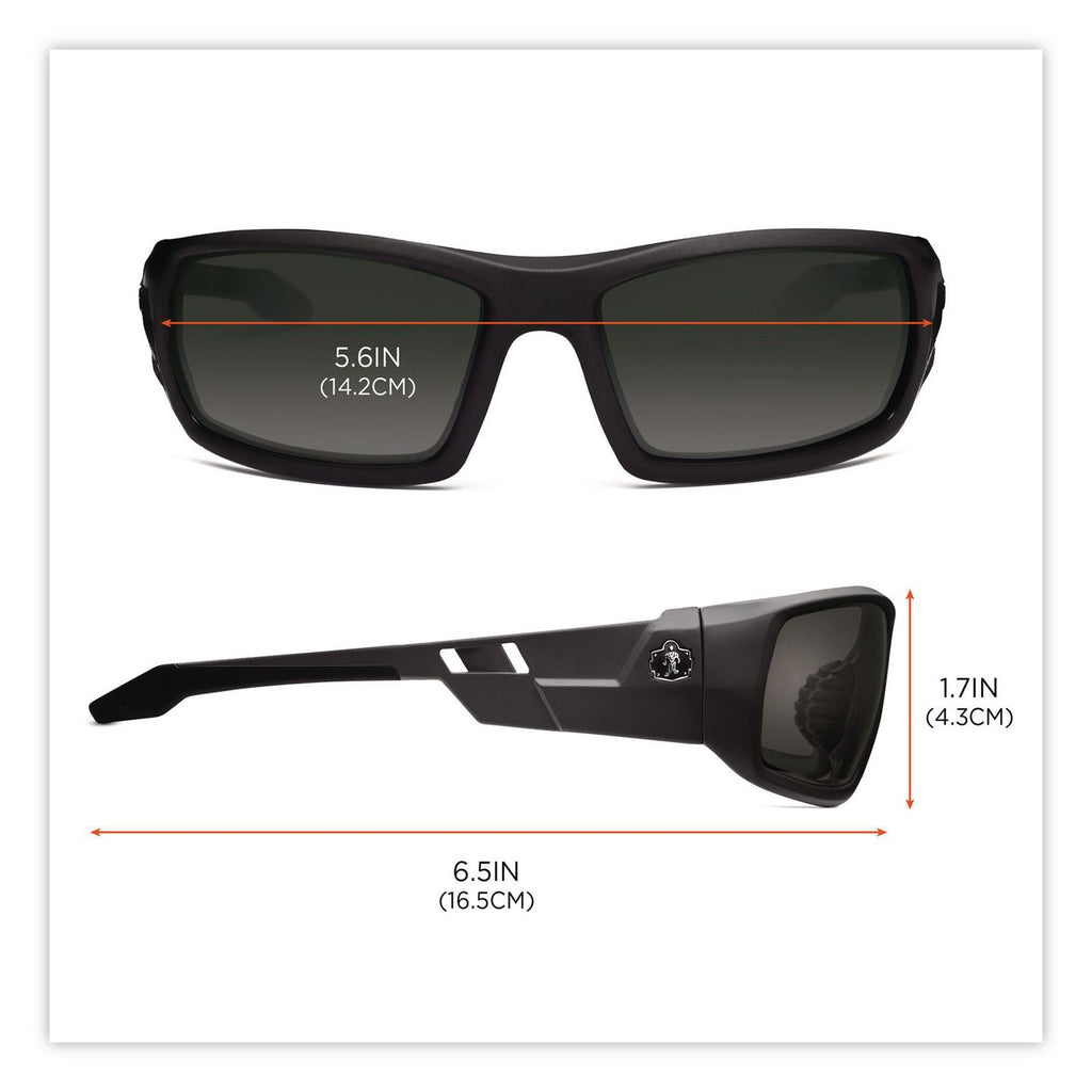 Skullerz Odin Safety Glasses, Matte Black Frame/Smoke Lens, Nylon/Polycarb, Ships in 1-3 Business Days