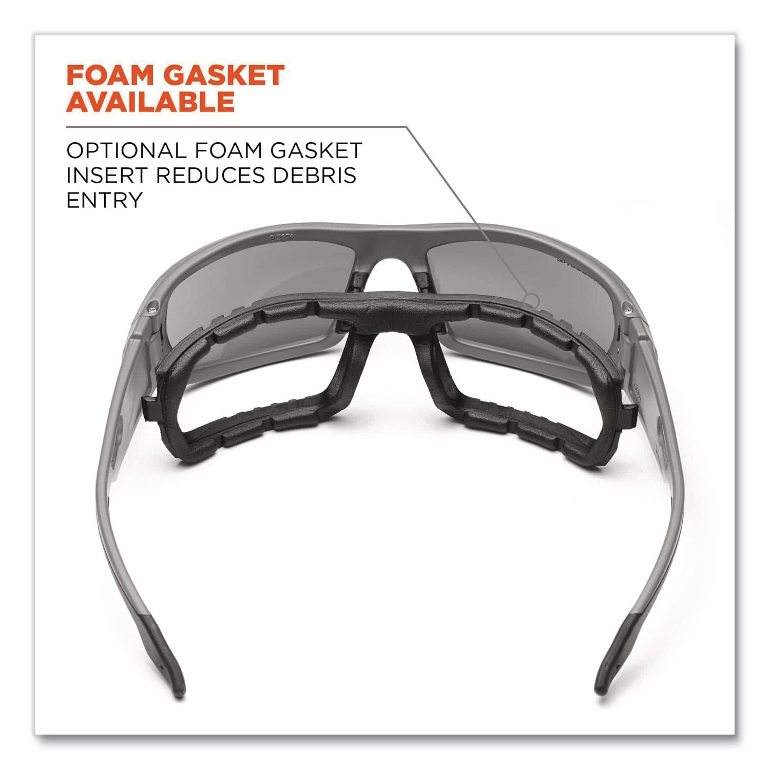 Skullerz Odin Safety Glasses, Matte Black Frame/Silver Lens, Nylon/Polycarb, Ships in 1-3 Business Days