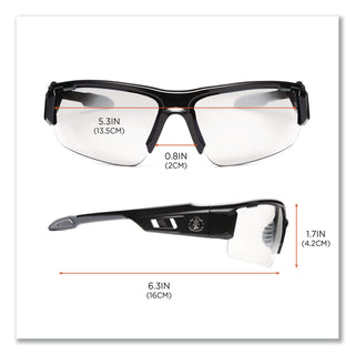 Skullerz Dagr Safety Glasses, Black Frame/Clear Lens, Nylon/Polycarb