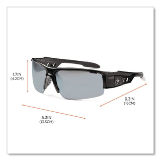 Skullerz Dagr Safety Glasses, Black Frame/Silver Lens, Nylon/Polycarb, Ships in 1-3 Business Days