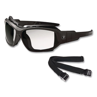 Skullerz Loki Safety Glass/Goggle, Black Frame/Clear Lens, AF, Nylon/Polycarb, Ships in 1-3 Business Days