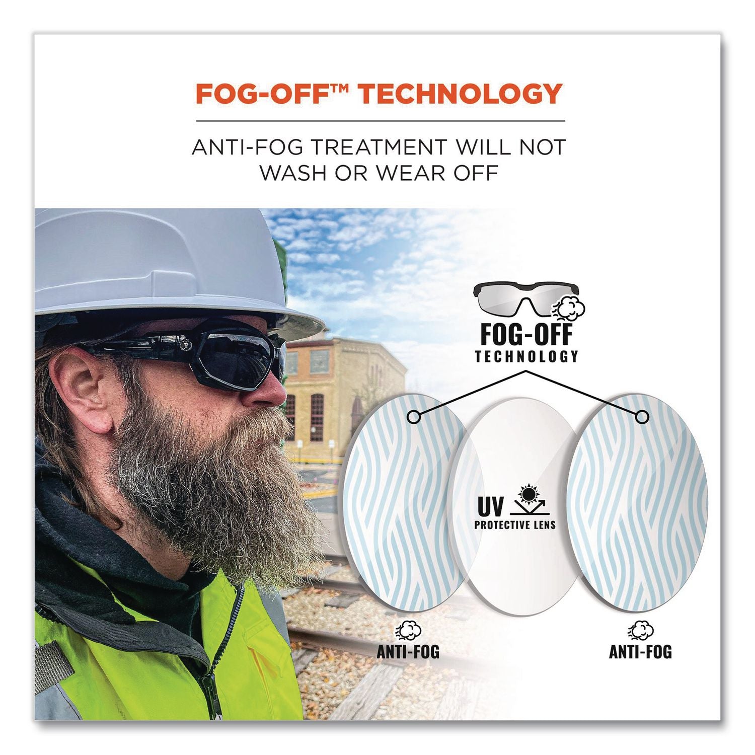 Skullerz Loki Safety Glass/Goggle, Black Frame/Smoke Lns, Anti-fog, Nylon/Polycarb, Ships in 1-3 Business Days