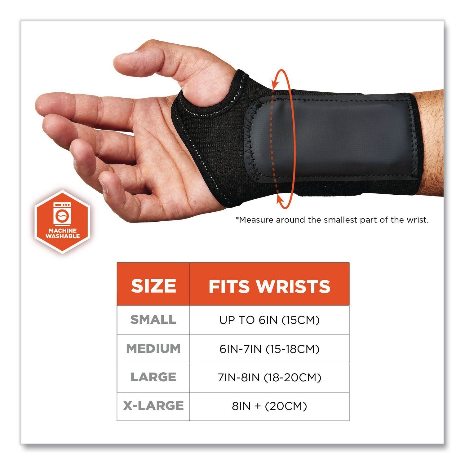 ProFlex 4000 Wrist Support, Medium (6-7"), Fits Right-Hand, Black