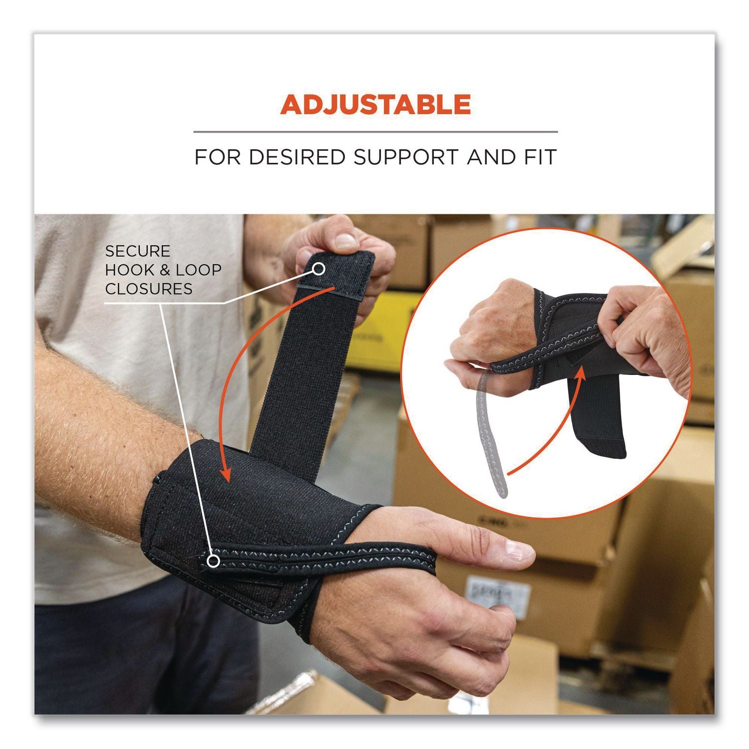 ProFlex 4000 Wrist Support, Medium (6-7"), Fits Left-Hand, Black, Ships in 1-3 Business Days