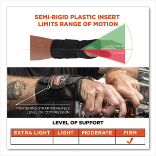 ProFlex 4000 Wrist Support, X-Large (8"+), Fits Left-Hand, Black, Ships in 1-3 Business Days