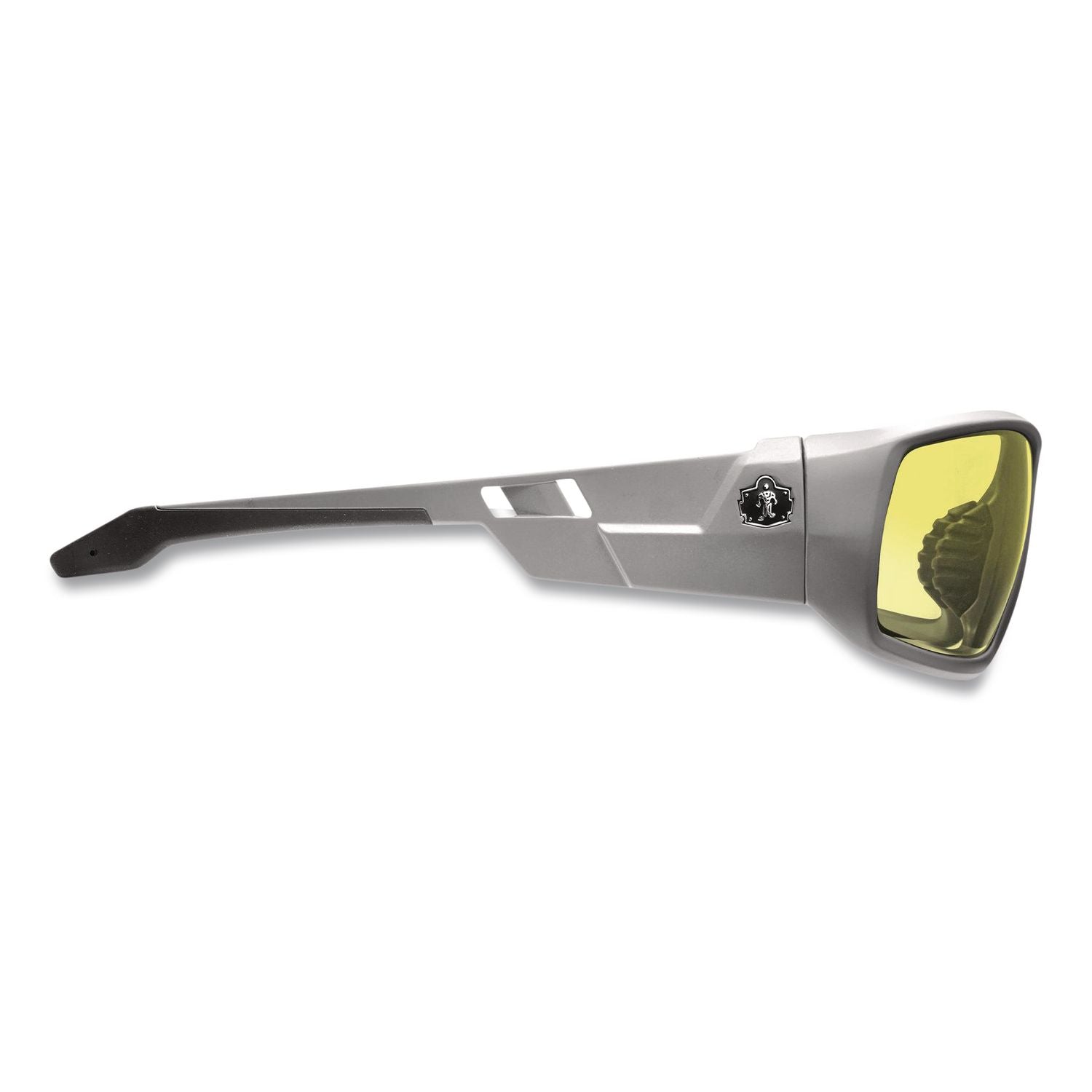 Skullerz Odin Safety Glasses, Gray Frame/Yellow Lens, Nylon/Polycarb, Ships in 1-3 Business Days