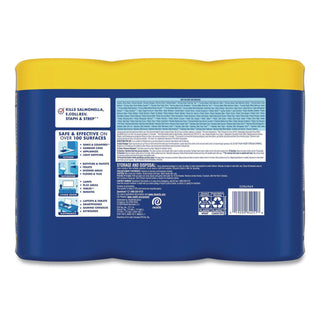 Disinfecting Wipes, 7 x 8, Lemon and Lime Blossom, 80/Canister, 3/Pack, Sold as 1 Package