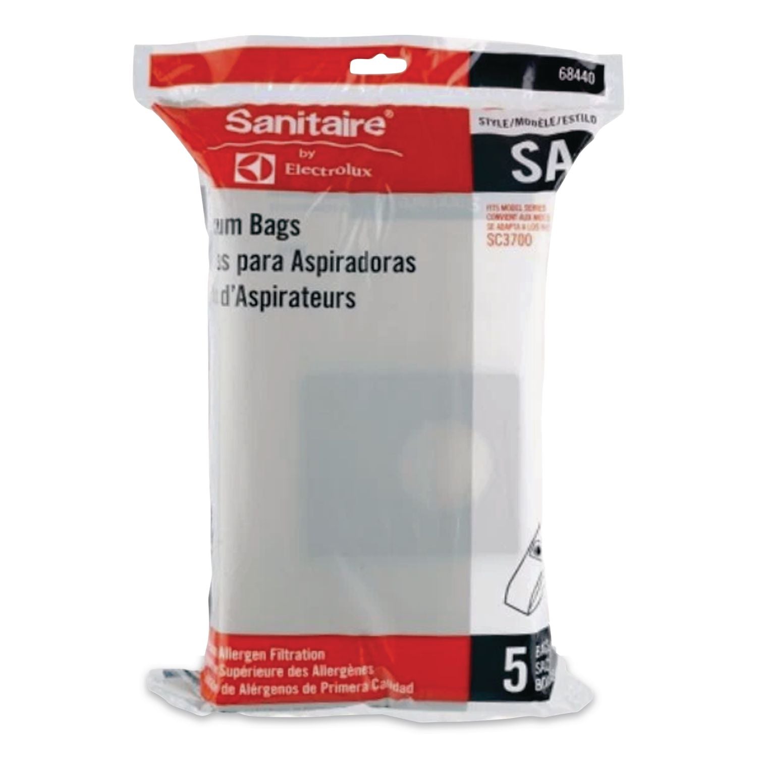 Style SA Disposable Dust Bags for SC3700A, 5/Pack, 10 Packs/Carton