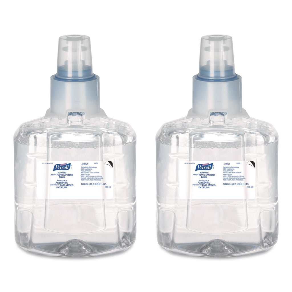Advanced Hand Sanitizer Foam, For LTX-12 Dispensers, 1,200 mL Refill, Fragrance-Free, 2/Carton