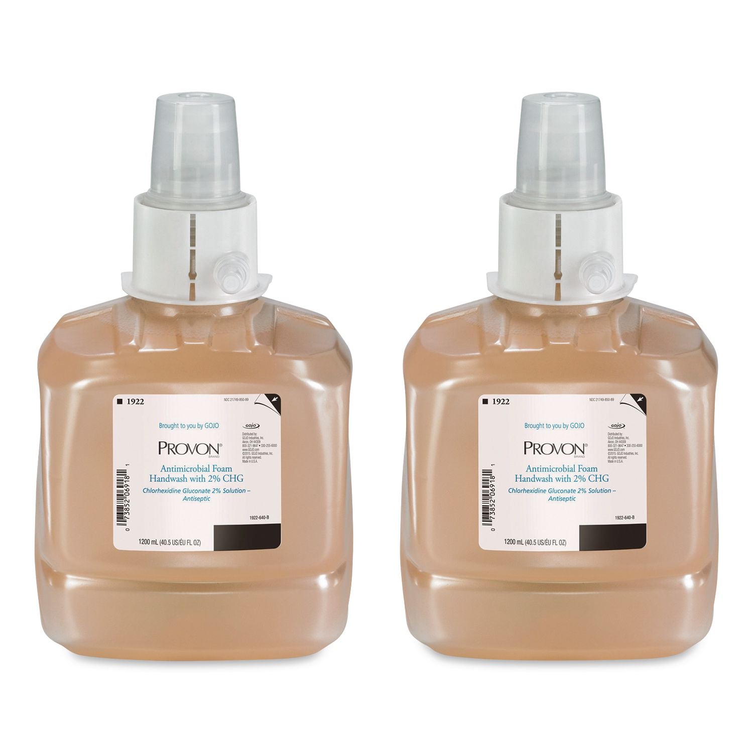 Antimicrobial Foam Handwash, Fragrance-Free, 1,200 mL, 2/Carton