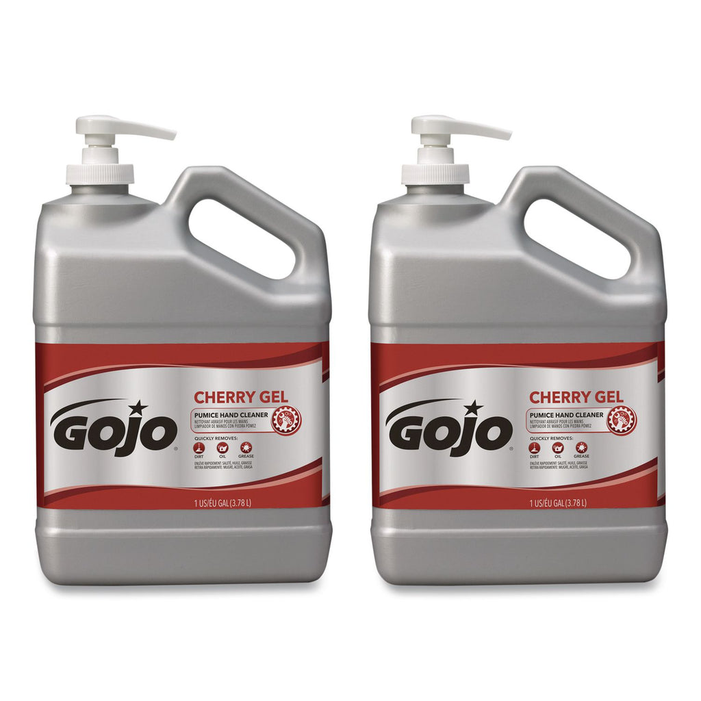 Cherry Gel Pumice Hand Cleaner, Cherry Scent, 1 gal Bottle, 2/Carton