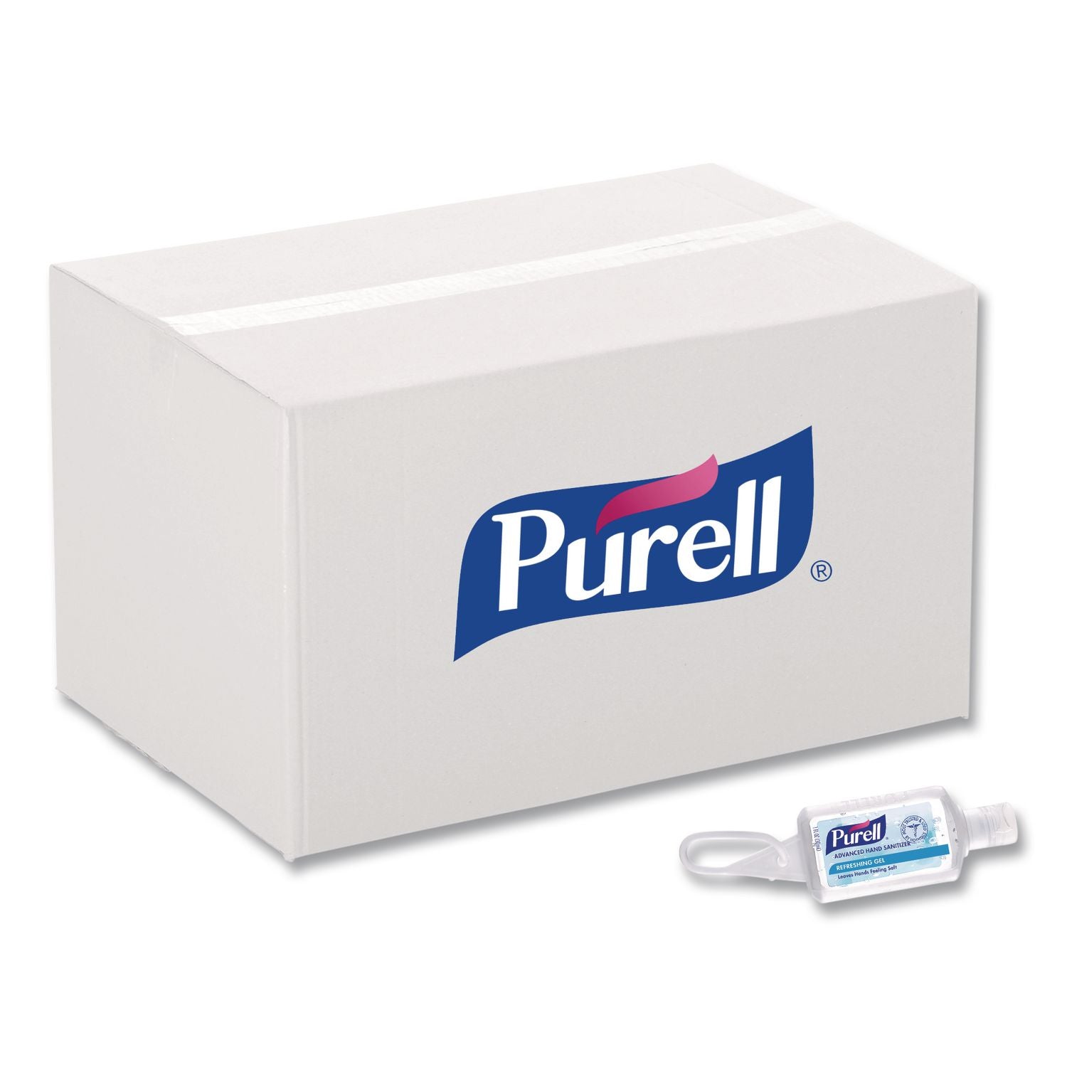 PURELL Advanced Hand Sanitizer Gel - 1 fl oz (29.6 mL) - Flip Top Bottle Dispenser - Kill Germs - Hand, Skin - Moisturizing - Clear - 36 / Carton