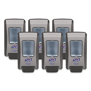 FMX-20 Soap Push-Style Dispenser, 2,000 mL, 6.5 x 4.65 x 11.86, Graphite/Chrome, 6/Carton