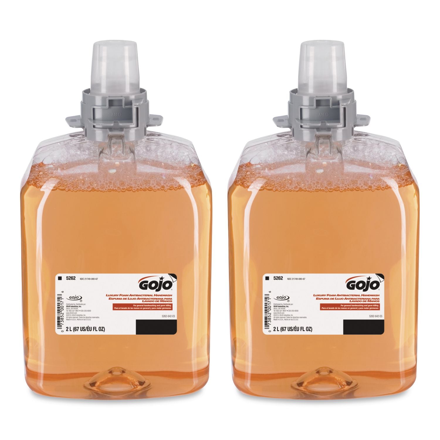 Luxury Foam Antibacterial Handwash, Fresh Fruit, 2,000 mL, 2/Carton