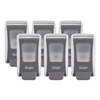 Gojo Push-Style FMX-20 Foam Soap Dispenser - 2.11 quart Capacity - Durable, Rugged, Wall Mountable, Easy-to-load - White, Gray