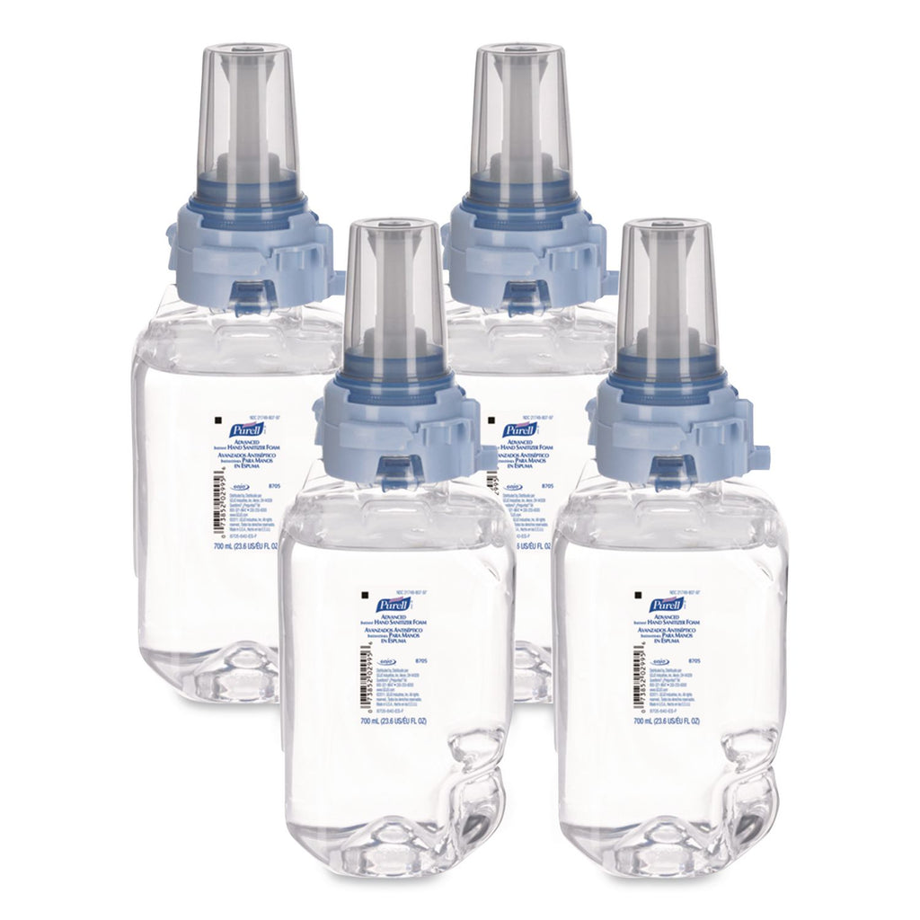 Advanced Hand Sanitizer Foam, For ADX-7 Dispensers, 700 mL Refill, Fragrance-Free, 4/Carton