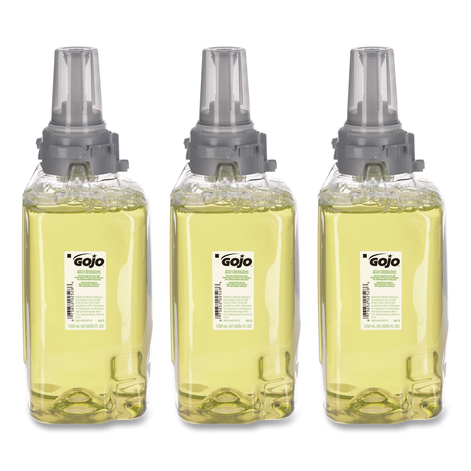 ADX-12 Refills, Citrus Floral/Ginger, 1,250 mL Bottle, 3/Carton