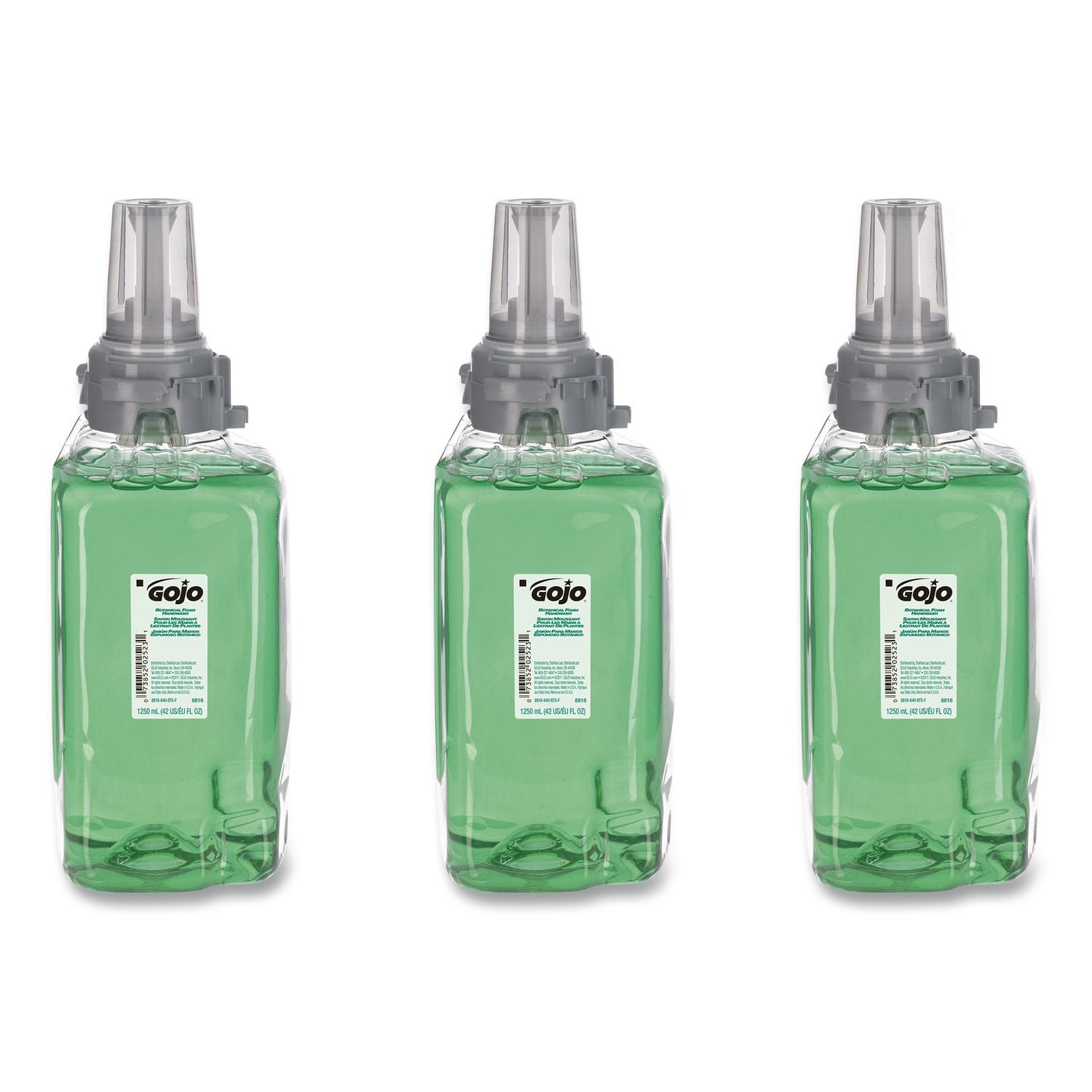 Botanical Foam Handwash Refill, For ADX-12 Dispenser, Botanical Scent, 1,250 mL, 3/Carton