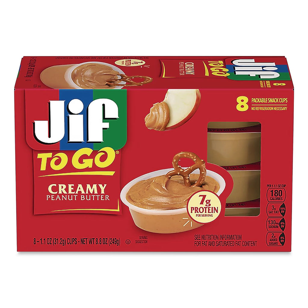 Spreads, Creamy Peanut Butter, 1.5 oz Cup, 8/Box