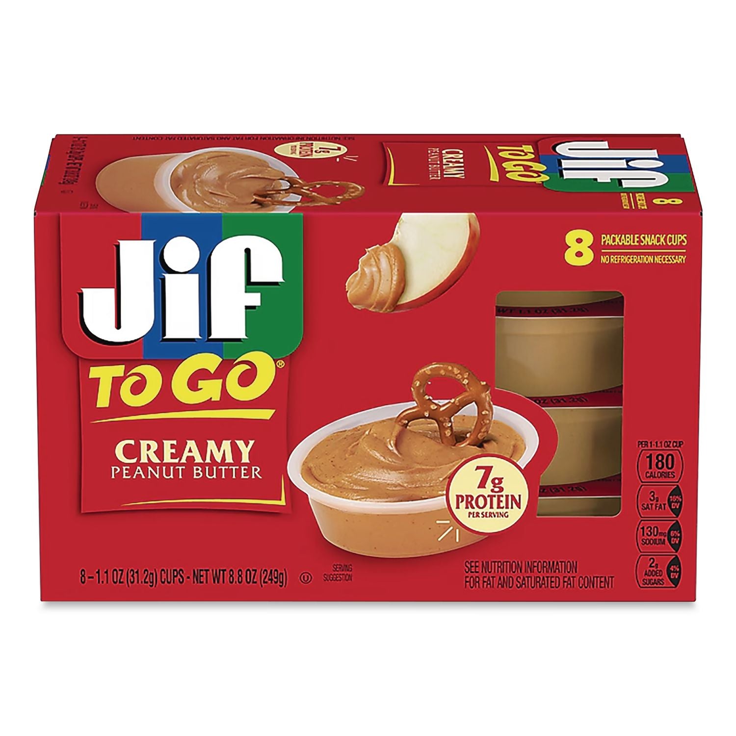Spreads, Creamy Peanut Butter, 1.5 oz Cup, 8/Box