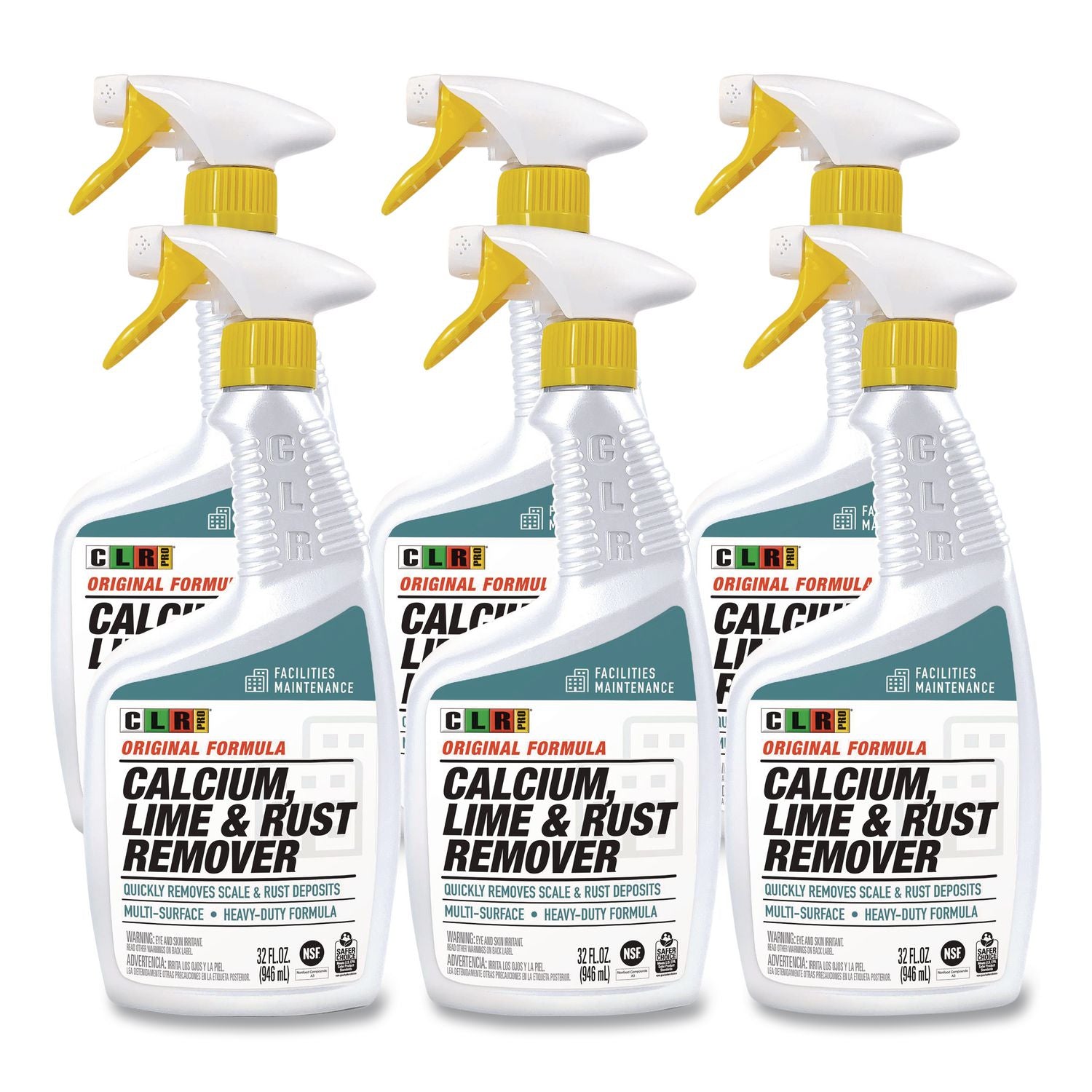 Calcium, Lime and Rust Remover, 32 oz Spray Bottle, 6/Carton