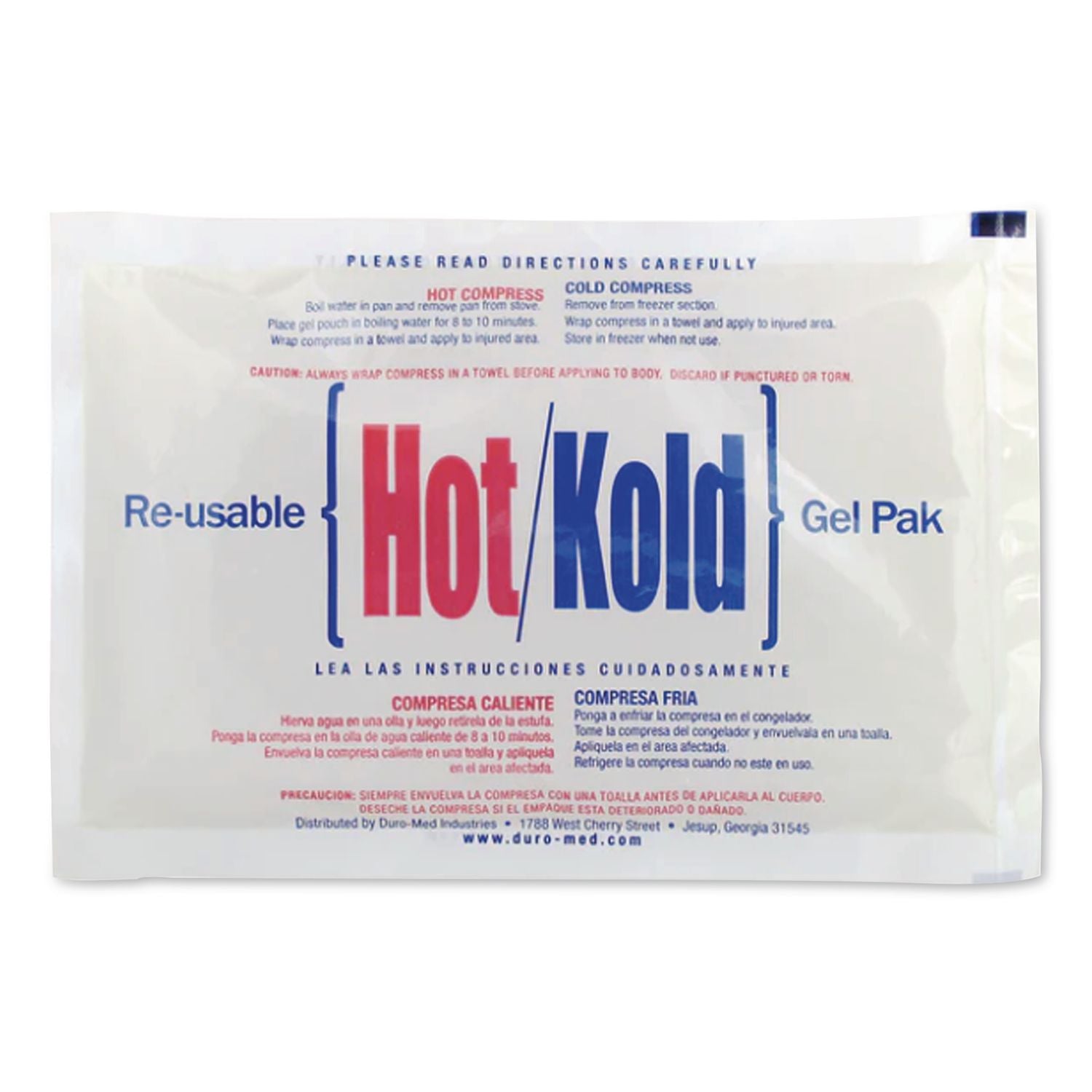 Reusable Hot/Cold Pack, 8.63 x 8.63, White