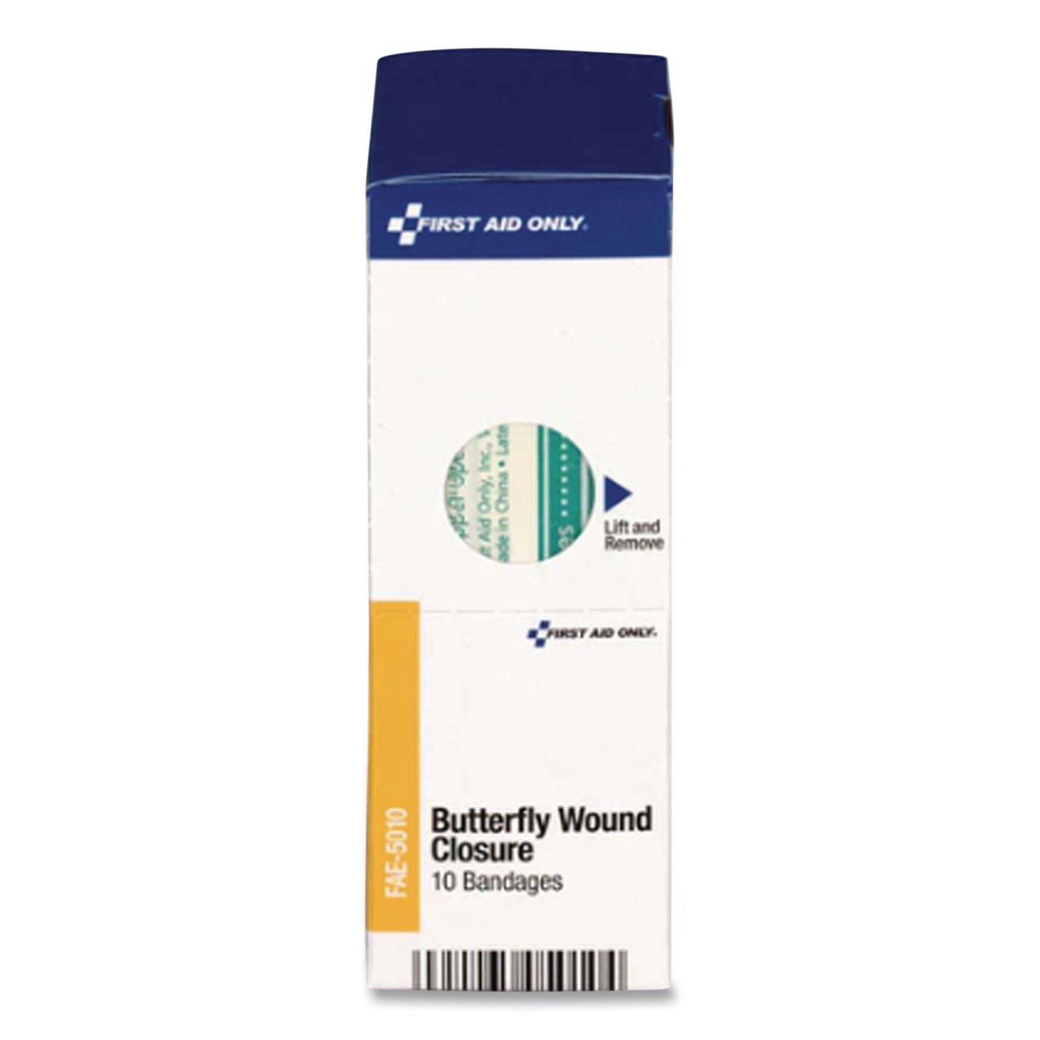 First Aid Only Butterfly Wound Closure Bandages - 10/Box - White