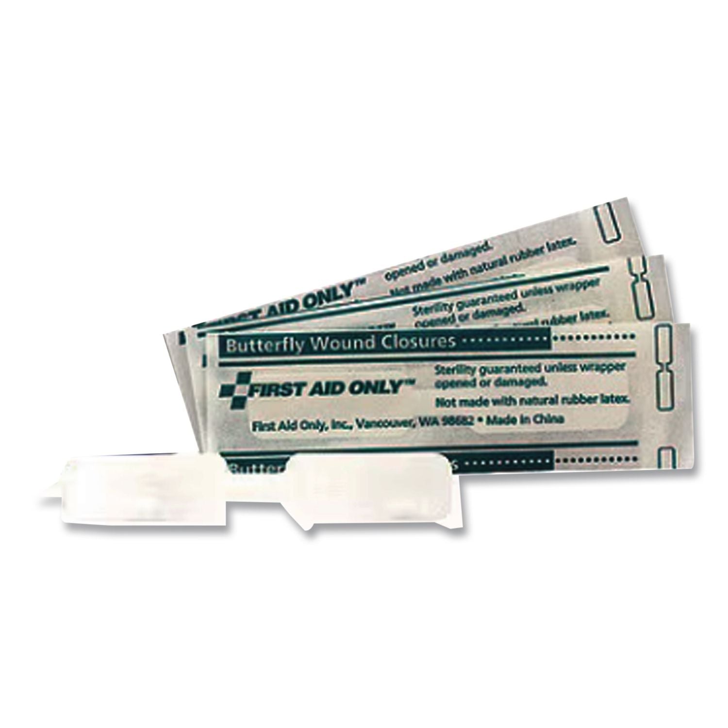 First Aid Only Butterfly Wound Closure Bandages - 10/Box - White