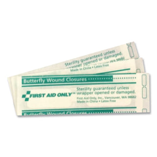 First Aid Only Butterfly Wound Closure Bandages - 10/Box - White